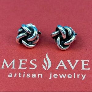 Silver Knot Earrings by